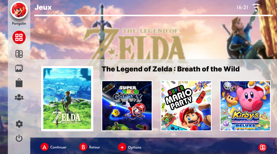 image accueil figma interface nintendo